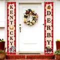 Striscioni da veranda Kentucky Derby con rose rosse per decorazione della porta del giardino - Distico Stile Due