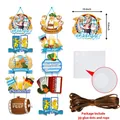 Kit de pancartas colgantes de Oktoberfest con decoraciones festivas y accesorios de fiesta - Set de Colgante de Puerta con Patrón de Oktoberfest