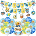 Set decorazioni festa Oktoberfest con striscioni palloncini e toppers per torta - Set Decorazione Oktoberfest