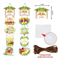 Happy Sukkot Banner-Set mit jüdischen Symbolen, Hängeschilder, Band und Klebepunkten - Sukkot Thema Stil