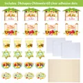24-piece Happy Sukkot table topper kit with wooden sticks and festive cutouts for party decor - Vase Flag Style