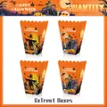 Detalle de pack de 6 cajas de caramelos naranjas de Halloween con dibujos de espantapájaros - Cajas de Palomitas