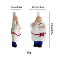 Dimensions du magnet chef en résine : hauteur 7,1 cm, largeur 3,2 cm et épaisseur 1,7 cm - Menu