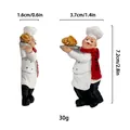 3D resin chef fridge magnet with dimension details showing 7.2cm height and 3.7cm width - Fresh