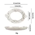 Mini vintage white relief photo frame for jewelry photography and decorative prop - European White / Ultra Mini Photo Frame