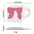 Dettagli del vassoio per gioielli in resina con fiocco a pois rosa e dimensioni reali - Fiocco Grande (Bianco)