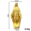 Statua della Vergine Maria dorata in resina, 30cm figura religiosa decorativa - Statua della Vergine Maria in Piedi Dorata (C02)