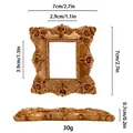 Gouden mini-fotolijst in barokstijl met bloemenreliëf voor creatieve decoratie - Barok Krulwerk Vierkante Stijl (23#) / Goud (23#)