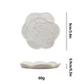 Weißer Kamelien Harzteller für Schmuck mit 9cm Durchmesser und 0,9cm Dicke - Blume A Stil (Weiß)