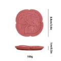 Rosa Harzschale mit Rosenrelief, unregelmäßiges Design für Schmuck mit 8,8 cm Durchmesser - Blume B Stil (Rosa)