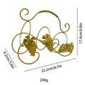 Dimensioni del portabottiglie dorato in ferro da 22,2cm con dettagli di vite - Stile Vite (Portabottiglie) / Tipo A Dorato