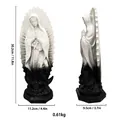 Statua messicana Vergine Maria in resina 30cm con sfumatura bianco e nero per arredamento - Nero & Bianco
