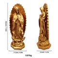 Statua della Madonna di Guadalupe in resina dorata decorazione casa altezza 30cm - Oro