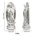 Statua della Madonna di Guadalupe argento, figura messicana in resina alta 30 cm - Argento