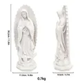 Statua della Vergine di Guadalupe in resina bianca, altezza 30,2cm e peso 0,7kg - Bianco