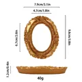 Vintage gouden ovale fotolijst van hars met rozen voor sieraden fotografie rekwisieten - Ovale Roos Stijl