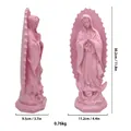 Statua della Vergine di Guadalupe rosa in resina con misure per arredo casa - Rosa