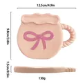 Vassoio per gioielli in resina rosa con fiocco e sottobicchiere per piccoli accessori - Fiocco Piccolo (Rosa)