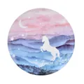 Unicorn ceramic star sky jewelry tray with blue mountain and forever love text - Purple Mountain Unicorn / Style A (Forever Love)