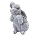 Lifelike grey rabbit figurine with realistic fur texture for desktop decoration - Grey Rabbit Waving