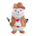 Süßer Eisbär-Cowboy Kühlschrankmagnet aus Harz mit Hut, Weste und rotem Schal Deko - Brauner Cowboy Bär