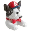 Kreative französische Bulldogge Statue mit Hut und Pfeife zur Desktop-Dekoration - Französische Bulldogge Roter Hut Stil A