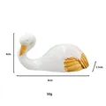 White swan decorative adhesive hook with gold accents and 8x4x3.5cm size dimensions - White Swan