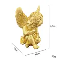 Dettaglio della statua di cupido in resina dorata con dimensioni e misure peso - Modello B / Oro