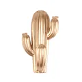 Gancio da parete cactus dorato con elegante finitura metallica e dettagli materici - Stile B / Oro