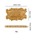 Golden baroque jewelry display board showing 6.8cm size and detailed floral relief - Gold (Resin Earring Holder)