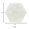 Sechseckige weiße Schmuckschale aus Stein mit Textur für Halsketten und Dekoration 11,5 cm - Textur Sechseck
