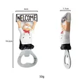 Close-up of resin chef bottle opener with Welcome sign and precise size measurements - Welcome Sign Chef (Model C)