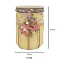 Portapennelli da trucco in resina con rose vintage stile europeo, 10,7x9,5cm - Cesto di Rose Vintage (015-BT80)