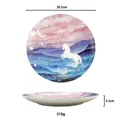 Piatto nordico in ceramica con unicorno e scritta Forever Love, piatto decorativo 20,5 cm - Unicorno Tipo A