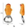 Funny orange resin character bottle opener with magnetic back and 8.7cm dimensions - Yellow