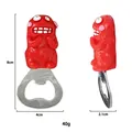 Funny red monster magnetic bottle opener in 8x4x2.1cm resin and metal finish - Red