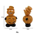 Διακοσμητικά κολοκύθας Halloween από ρητίνη με μαύρα καπέλα και ενδείξεις μεγέθους - Στυλ Με Καπέλο