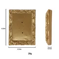 Golden vintage miniature photo frame jewelry display with embossed pattern details - Style A Gold