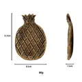 Golden pineapple resin trinket tray measuring 12.3cm height and 8.5cm width - Pineapple Style (Retro Gold)