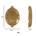Vintage gold oval baroque jewelry display stand with intricate floral resin carvings - Style B Gold
