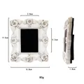 Vintage Baroque cream mini decorative photo frame for jewelry photography props - White