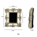 Silver vintage ornate photo frame for jewelry props, size 8.8cm x 9.5cm - Silver