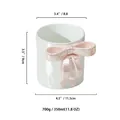 350ml Pearlized Ceramic Mug with 3D Pink Bow Design for Girls Giftware - Pink