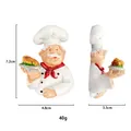 Creative chef power plug holder and resin cable organizer hook in white and red colors - Chef with Roast Duck