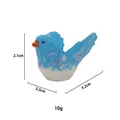 Statuina di uccello blu in resina per giardino con dimensioni e indicazione peso 10g - Uccello in Posa di Volo / Blu