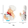 Cute cartoon chef wall hook resin holder for power plugs featuring milk box design - Chef with Milk