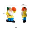 3D-Gnom Kühlschrankmagnet mit grünem Hut und Kürbis, 5x3,5 cm Heimdekoration - Kürbis-Muster