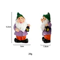 3D garden gnome fridge magnet holding a yellow lantern with dimension specifications - Lantern Style