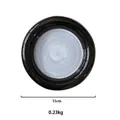 Piatto da colazione minimalista da 15cm in ceramica bianca con bordo nero e spirale - Black Rim Spiral Gray Plate (15CM)