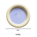 Piatto colazione 20cm in ceramica crema e viola con finitura lucida e peso di 0.47kg - Pale Yellow Rim Light Purple Plate (20CM)